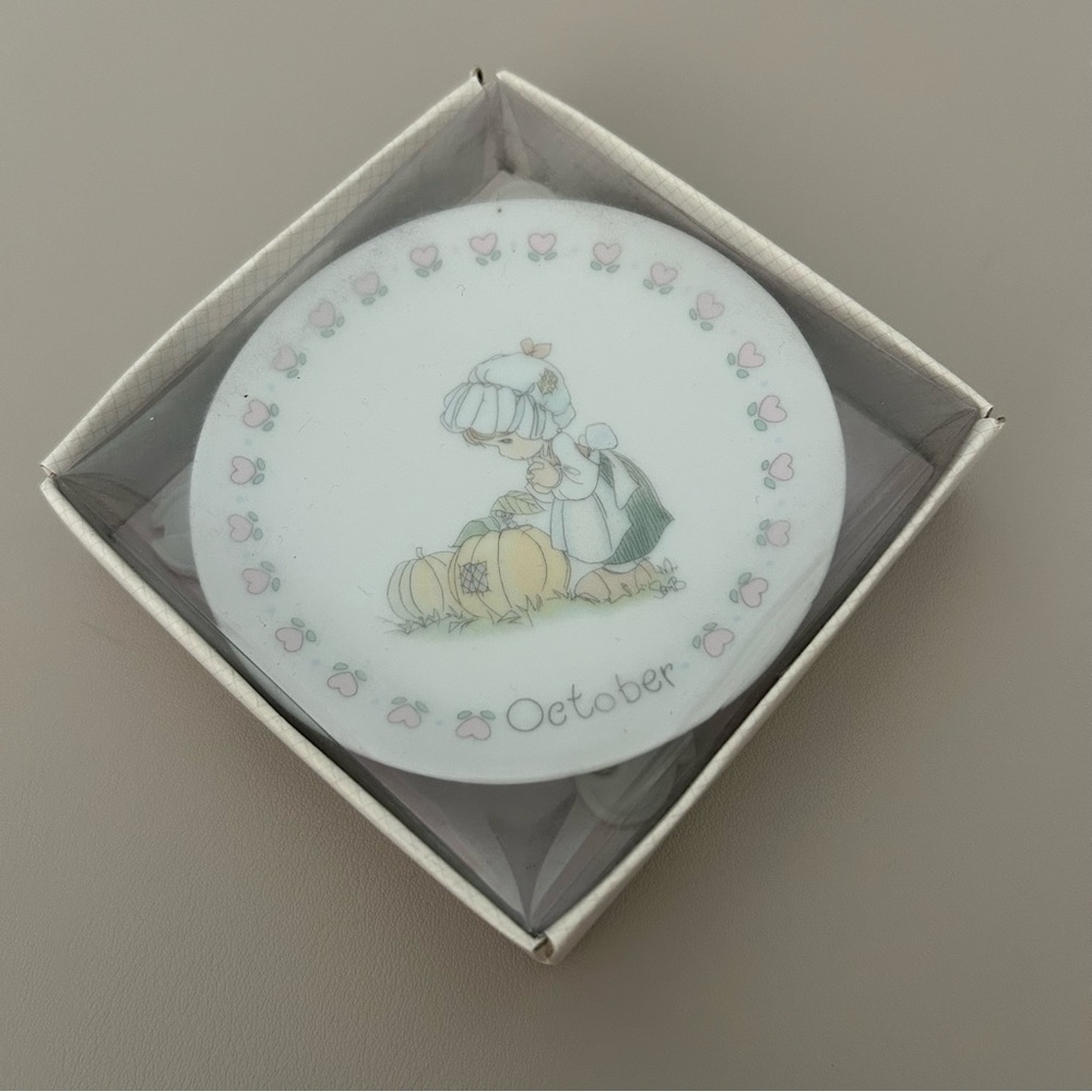 Precious Moments October Porcelain Plate